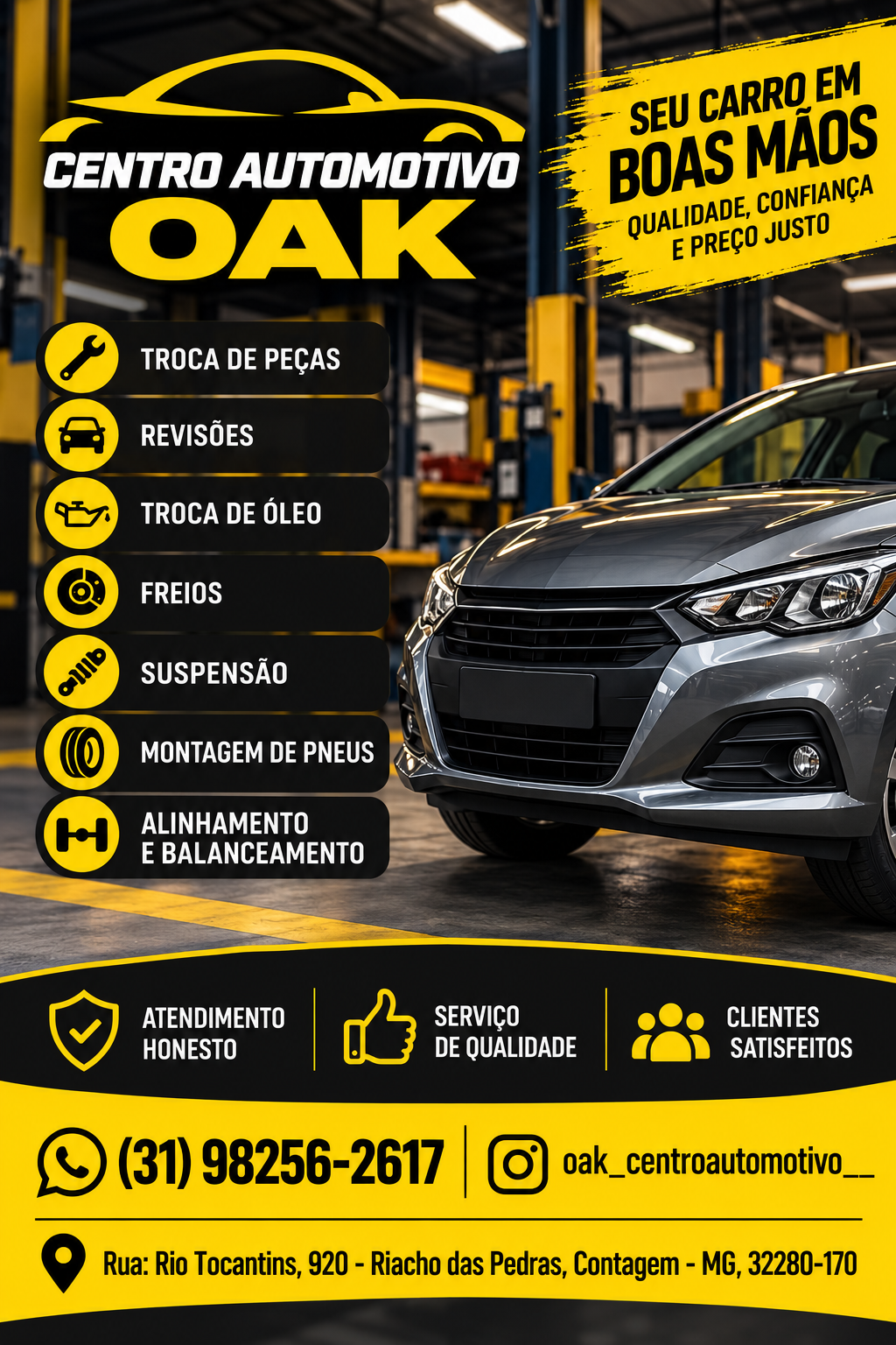 Arte oficial do Centro Automotivo Oak